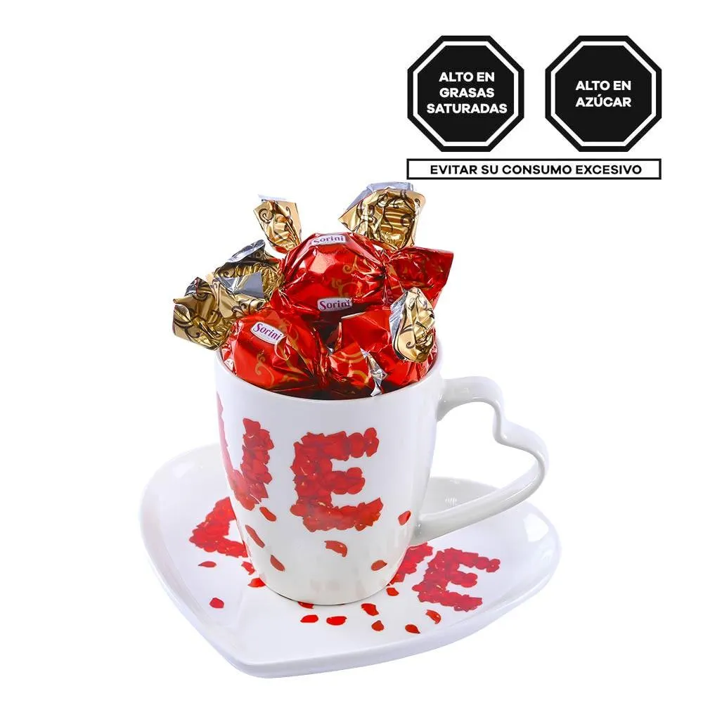 Set Corazón Pétalos Love con Bombones Sorini
