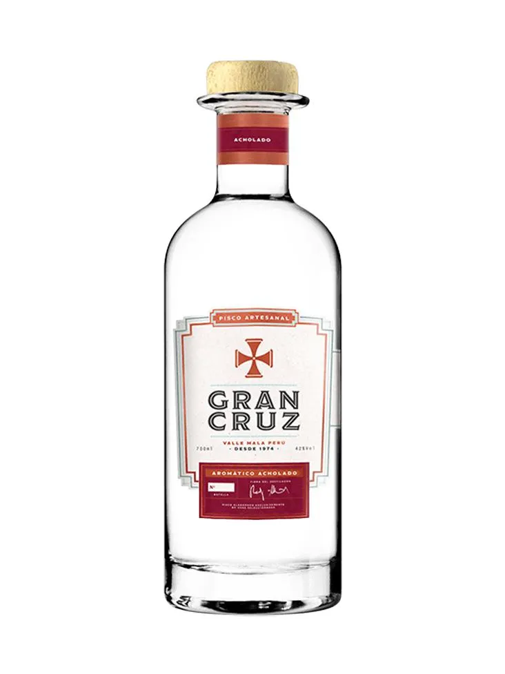 PISCO GRAN CRUZ ARTESANAL ACHOLADO 700ML