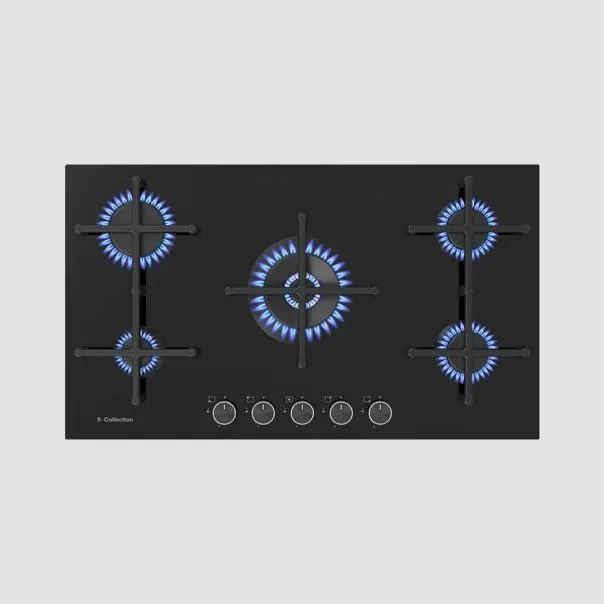 Encimera PureBlack Vidrio Templado S-Collection A Gas 90cm