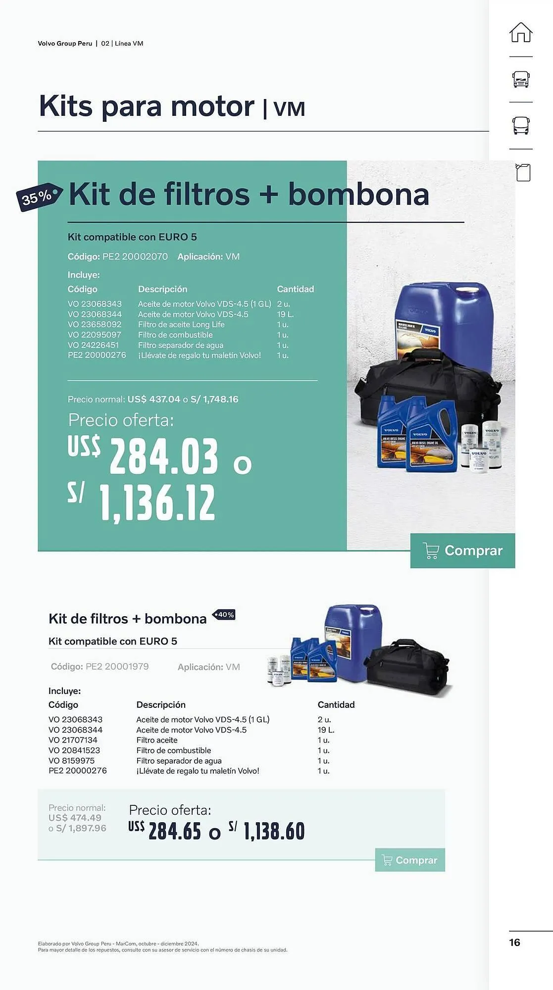 Catalogo de Catálogo Volvo 29 de octubre al 31 de diciembre 2024 - Pag 16