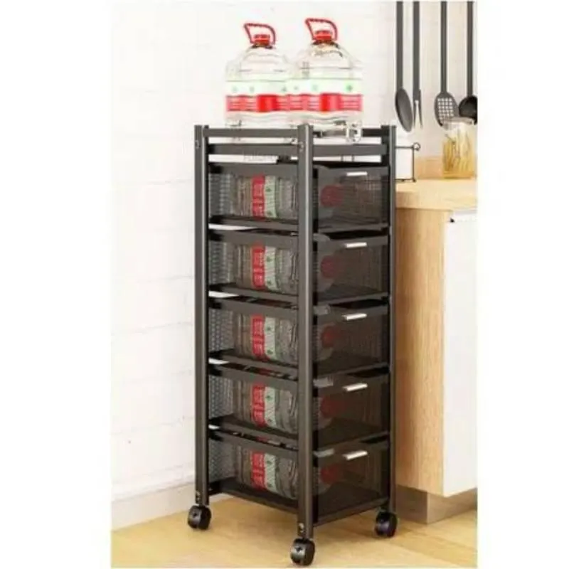 Organizador Grueso Multifunción con Llantas 5 niveles Negro Krearack