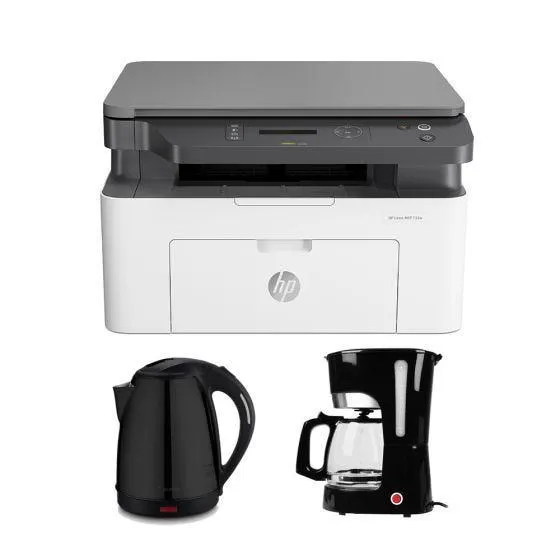 Impresora Multifuncional HP Laser MFP 135w (4ZB83A) + Cafetera Miray CM-838 12 tazas + Hervidor Miray HM-873N 1.8 L