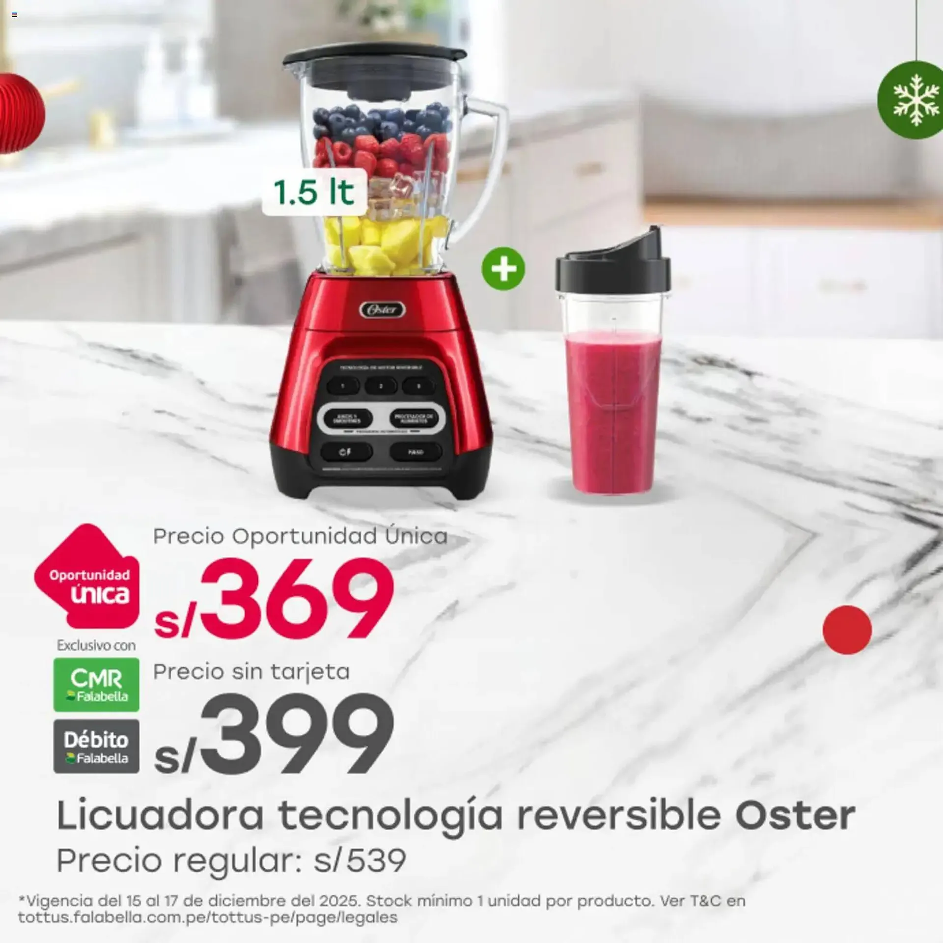 Catalogo de Catálogo Tottus 15 de diciembre al 17 de diciembre 2025 - Pag 1