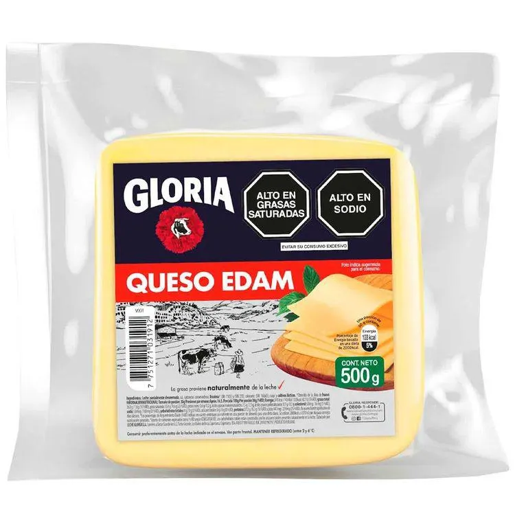 Queso Edam Gloria en Tajadas 500g