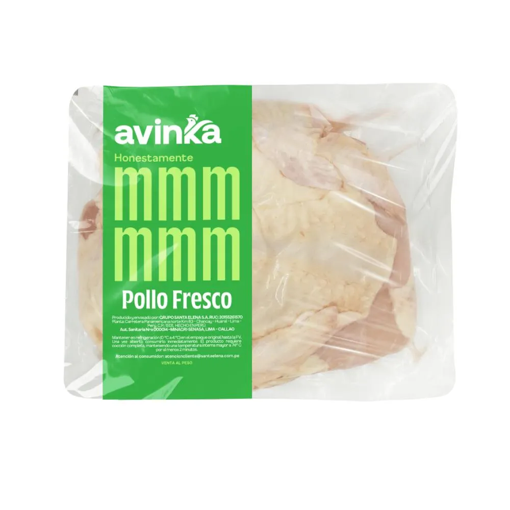 Pechuga + ala de pollo Avinka Paquete 0.8 a 1.050 kg