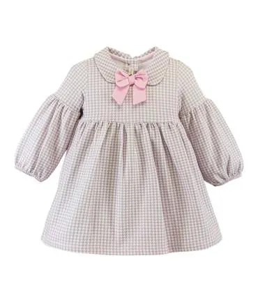 Vestido Bombacho con Lazo | Colección Soft Tweed