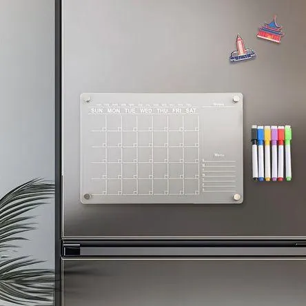 Pizarra Imantada Acrílica con 6 Marcadores Otoño Orange