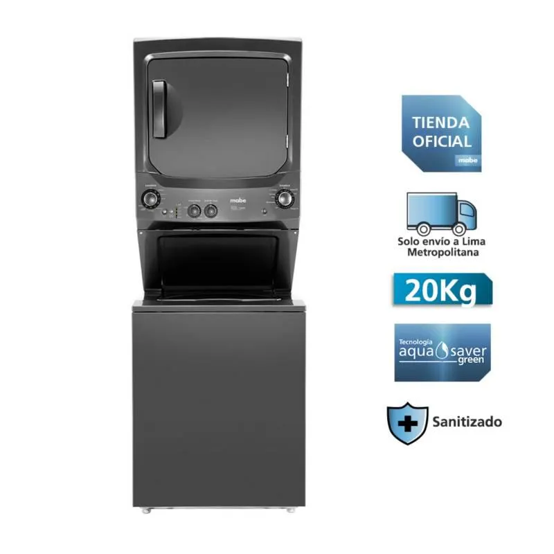 Centro de Lavado a Gas 20kg Diamond Gray Mabe CLMG70204DBB0