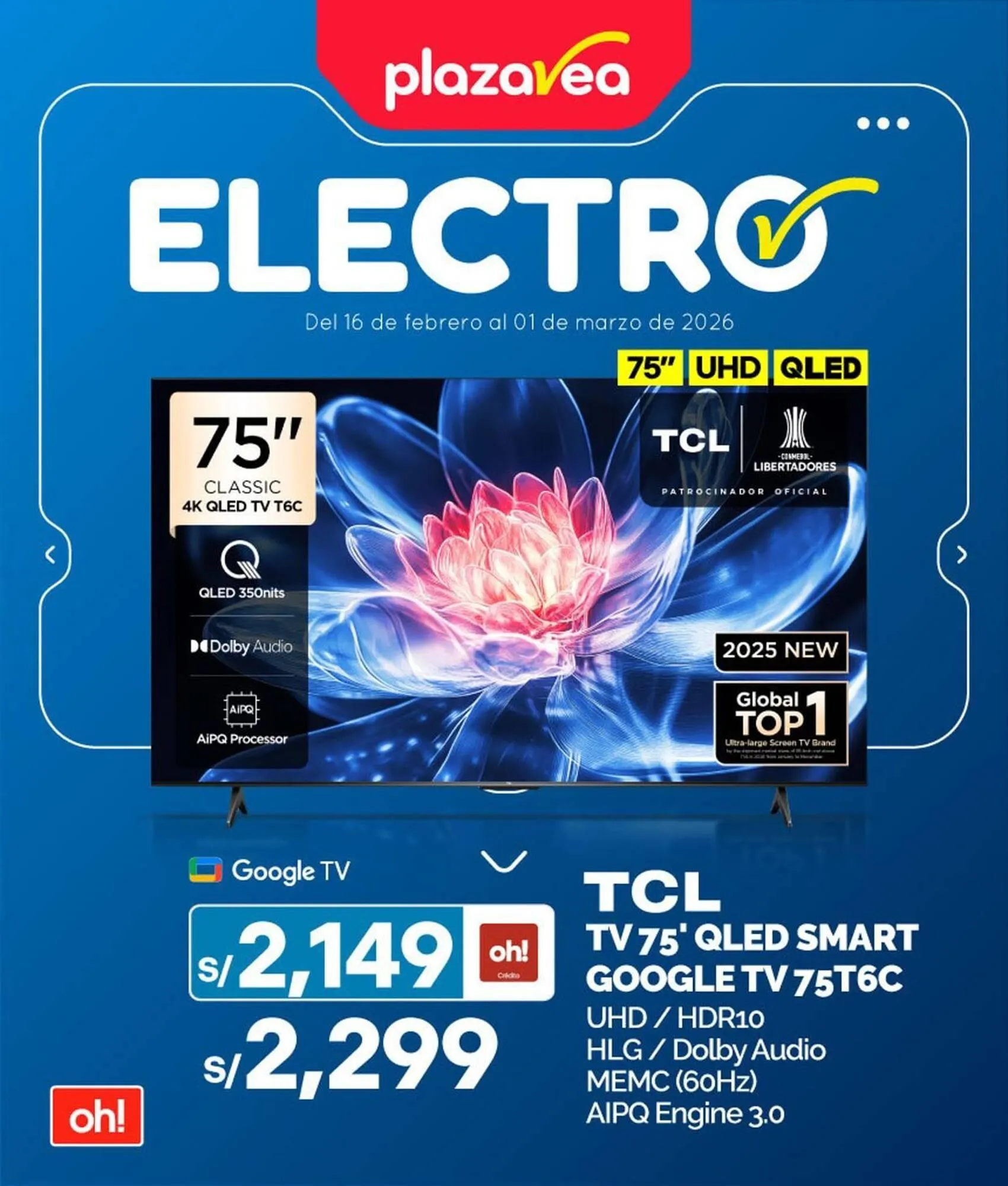 Catalogo de Catálogo Plaza Vea 16 de febrero al 1 de marzo 2026 - Pag 1