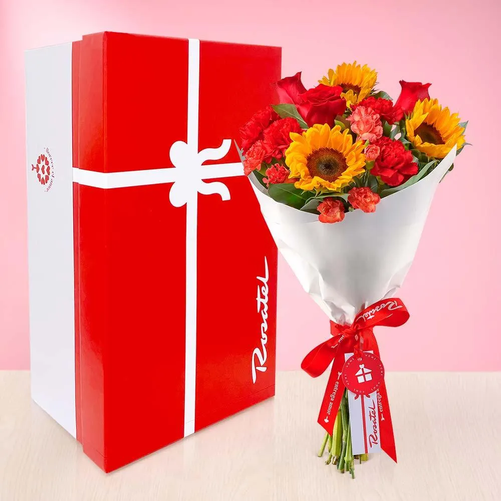 Ramo de Girasoles y Rosas