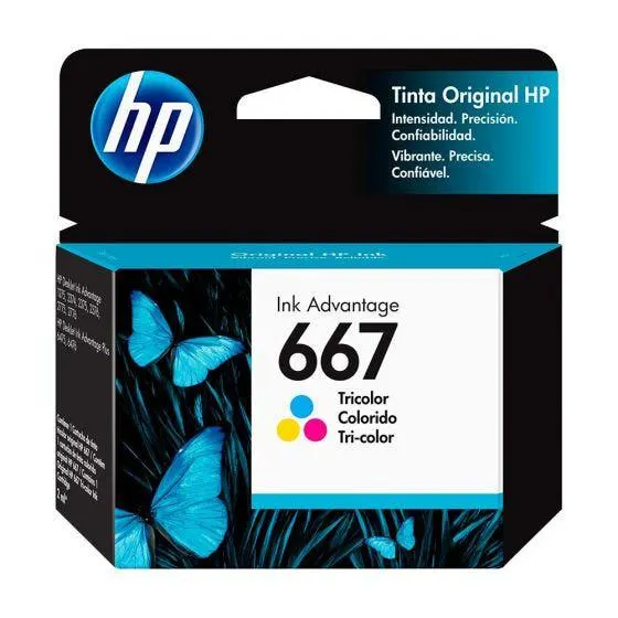 Cartucho de Tinta HP 667 Tricolor Original