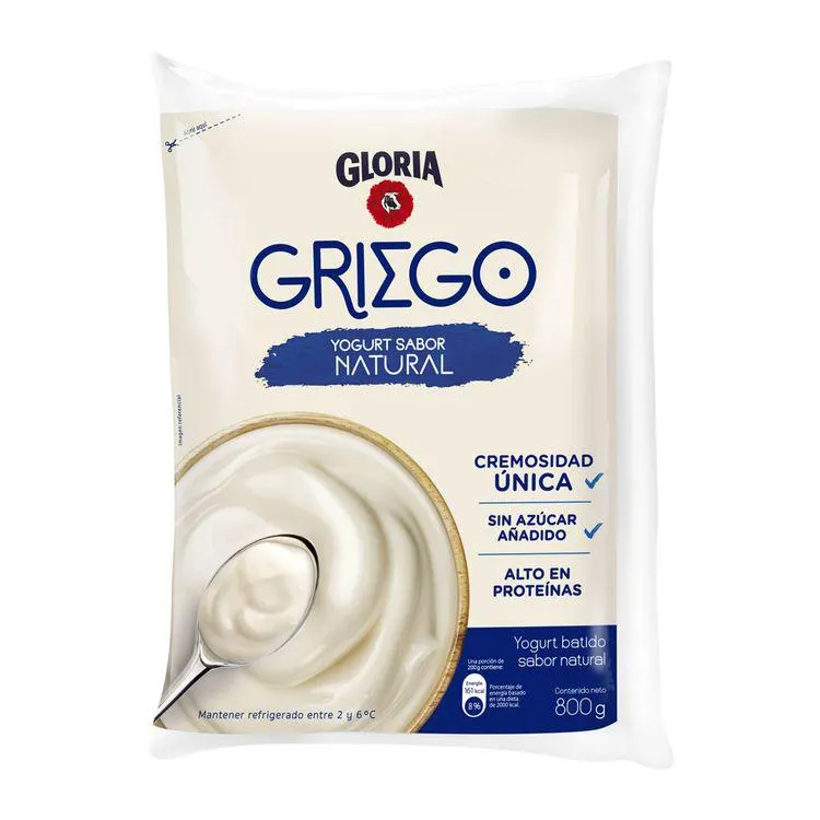 Yogurt Gloria Griego Sabor Natural 800g