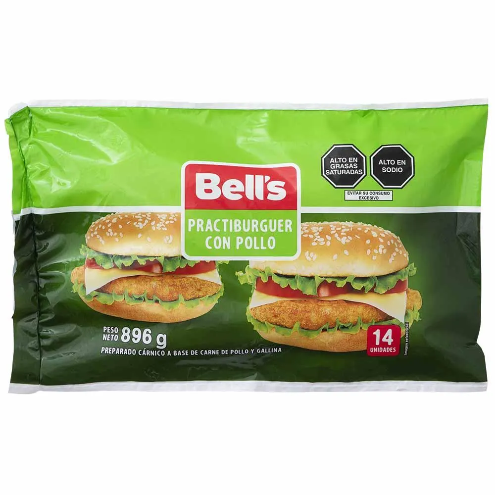Hamburguesas Practiburguer con Pollo BELL'S Bolsa 14un