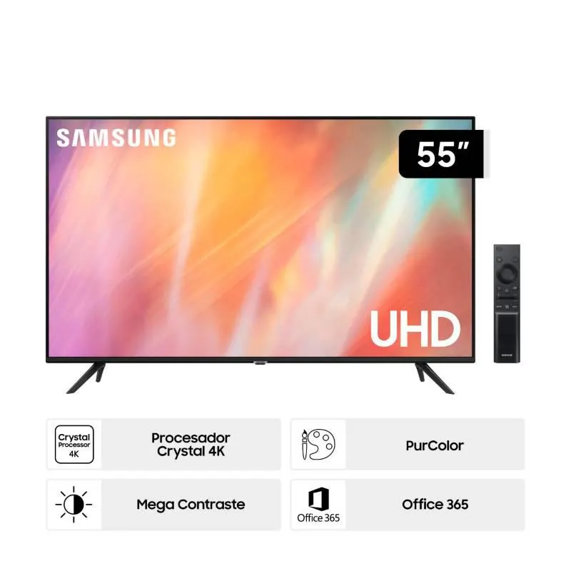 Televisor Samsung Smart Tv 55" Uhd 4k Un55au7090gxpe