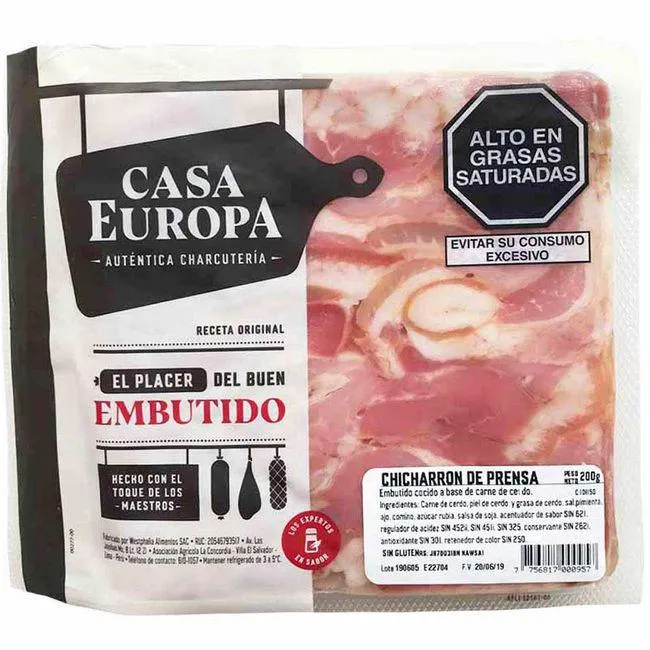 Chicharrón de Prensa CASA EUROPA Paquete 200g