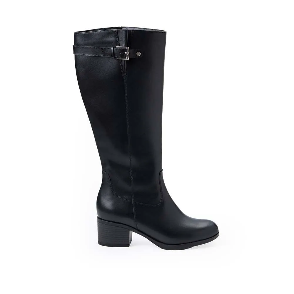 Bota Alta Jodhpur Casual FER-2530 Negro Viale Cuero