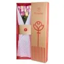 Caja Natural con 12 Rosas Colores Pasteles