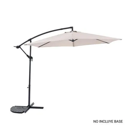 Sombrilla de Terraza Lateral Hexagonal 290cm Taupe Orange