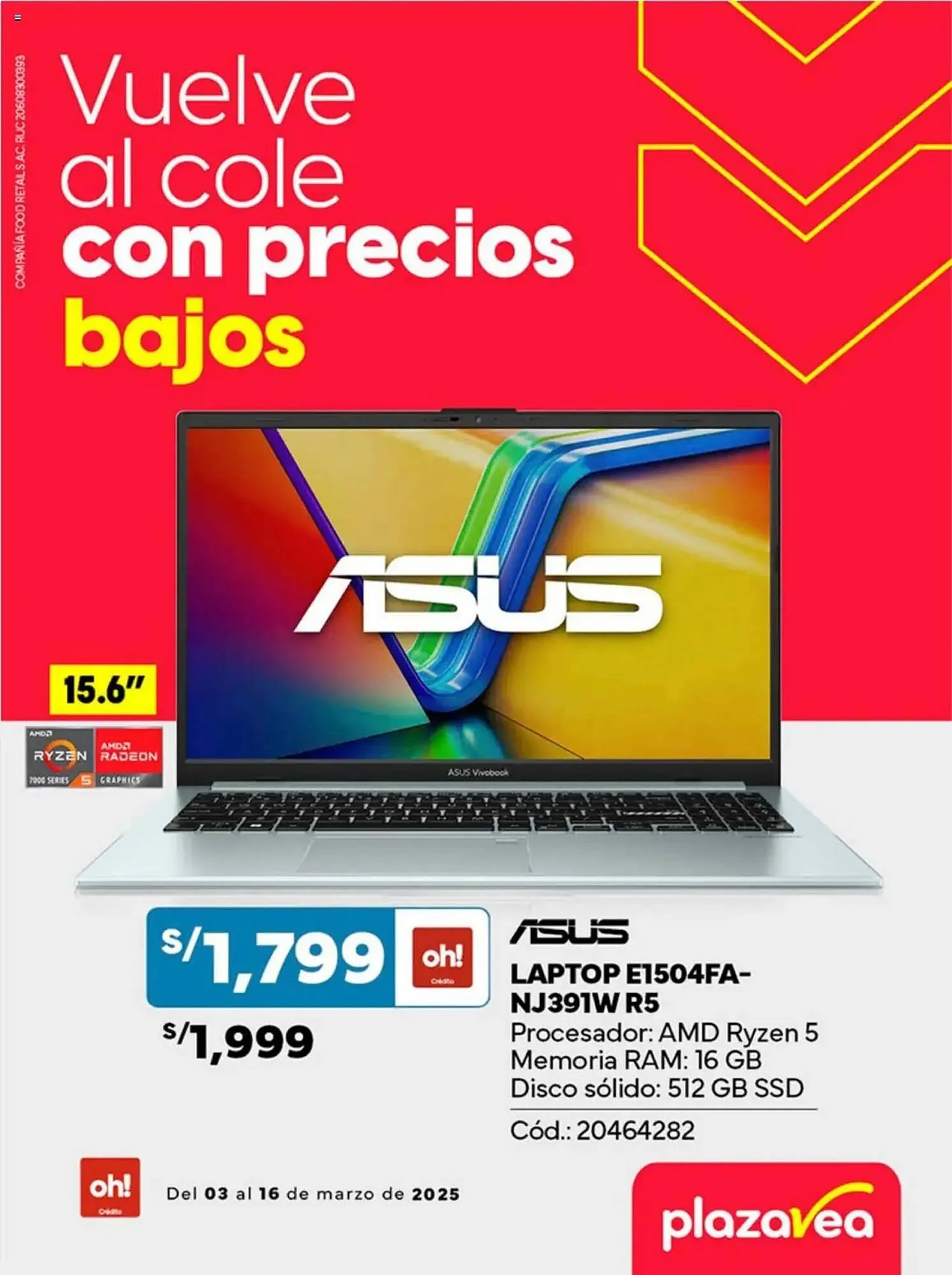 Catalogo de Catálogo Plaza Vea 3 de marzo al 16 de marzo 2025 - Pag 1