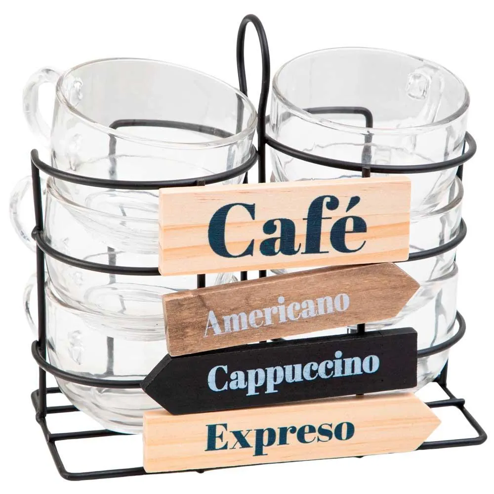 Set de Vasos de Café DECO HOME Manhatan 6pzas