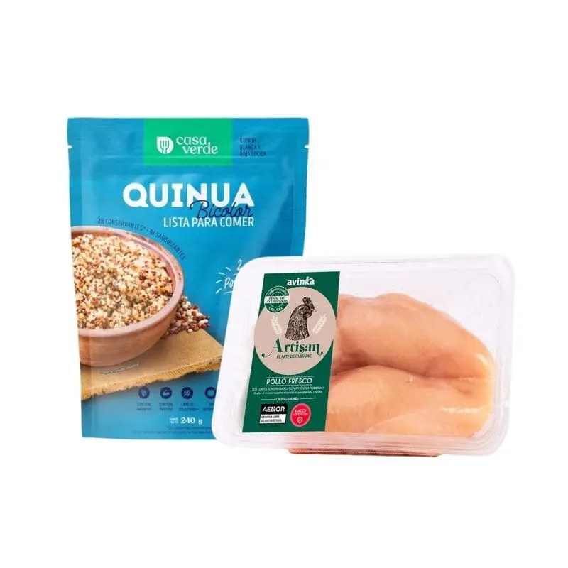 Pack Filete de pechuga Artisan x 450 gr. + Quinua bicolor cocido 240 gr.