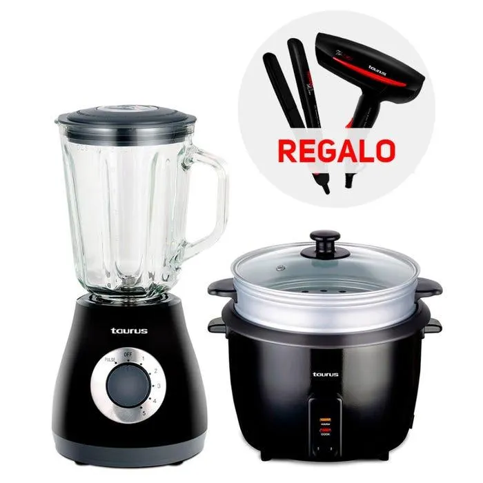 Combo Taurus Licuadora + Olla arrocera CRC-18 + Kit Fashion