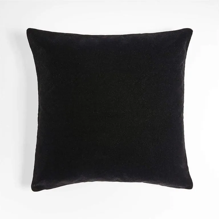 Funda de Cojín Mohair Negro 51x51cm