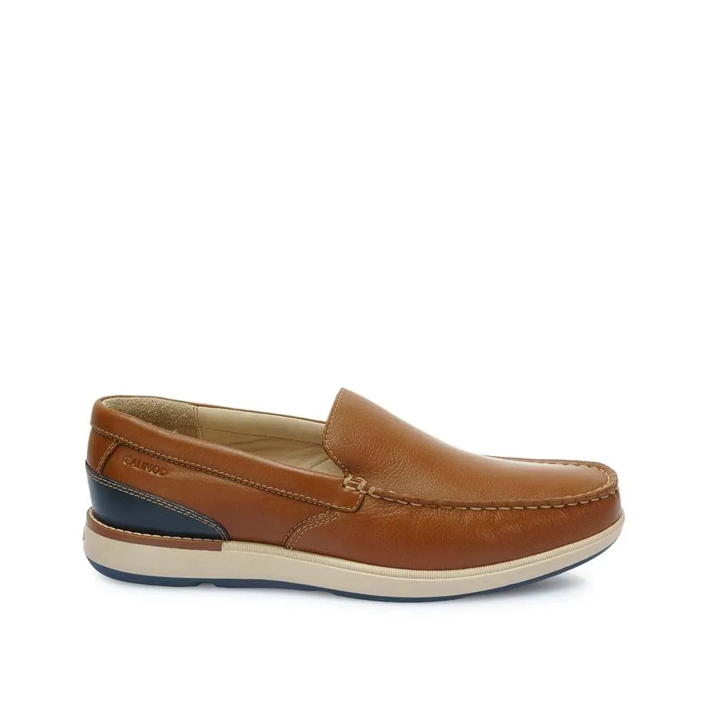 Zapato Mocasín Casual CVS-102 Tan Calimod Cuero