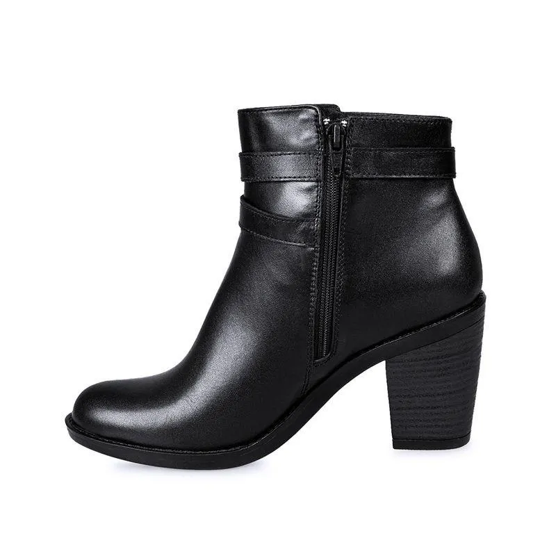 Botin Jodhpur Casual Mujer Cuero Viale Negro