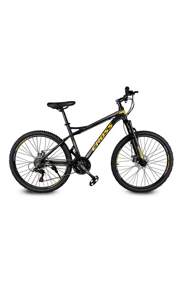 Bicicleta montañera Cross 26" GT 21V Negro y Amarillo