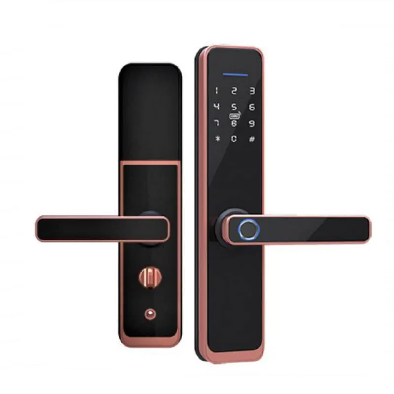 Cerradura Digital Tuya Semiautomatica Inteligente Wifi X3 Bronce