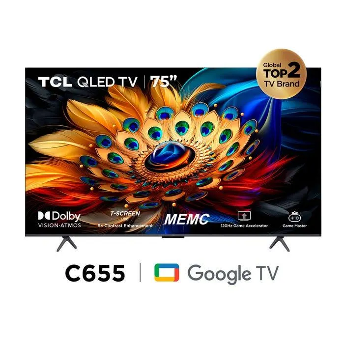 TV TCL 75" QLED Smart TV Google 75C655