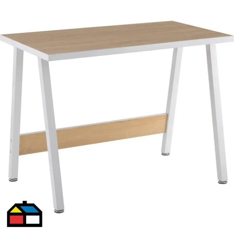 Escritorio de Oficina melamina Pepe Blanco/Oak