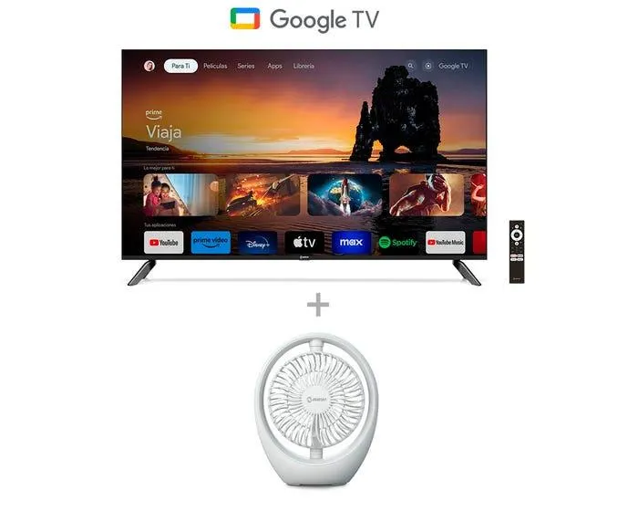 Televisor Miray LED 4K UHD Smart 50" MK50-T1000GBT + Ventilador Portátil 7" Miray VPM-M01