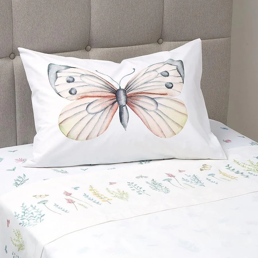 Sábana 200 Hilos Algodón Infantil Botánico