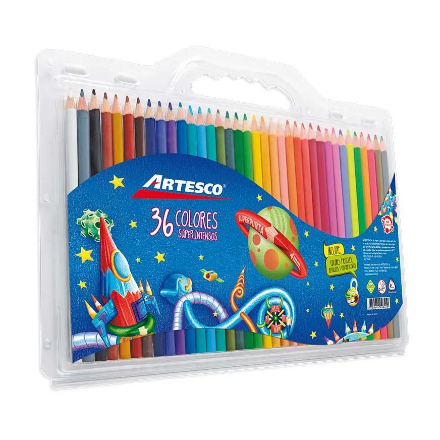 Colores Artesco Delgados Triangulares Largos x36