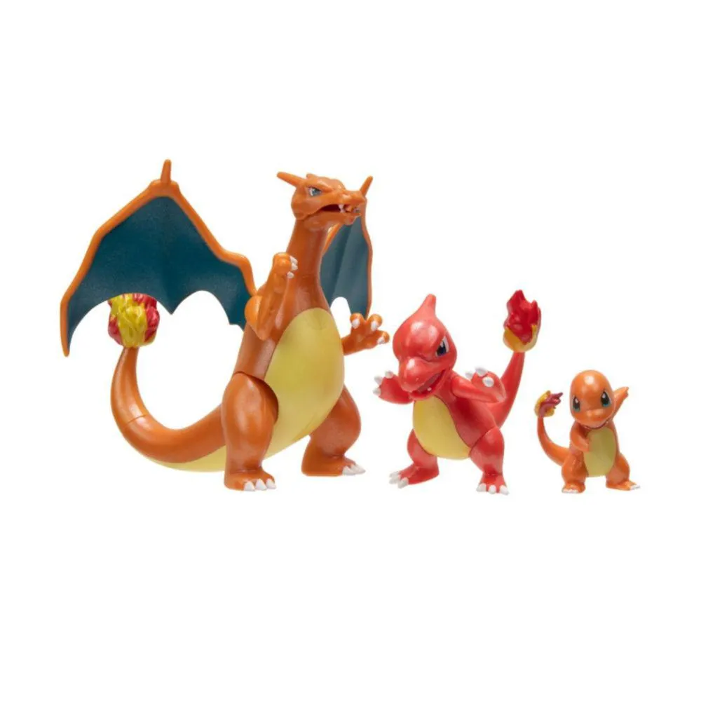 Figura Coleccionable Pokemon Pack De 3 Evolución Charmander