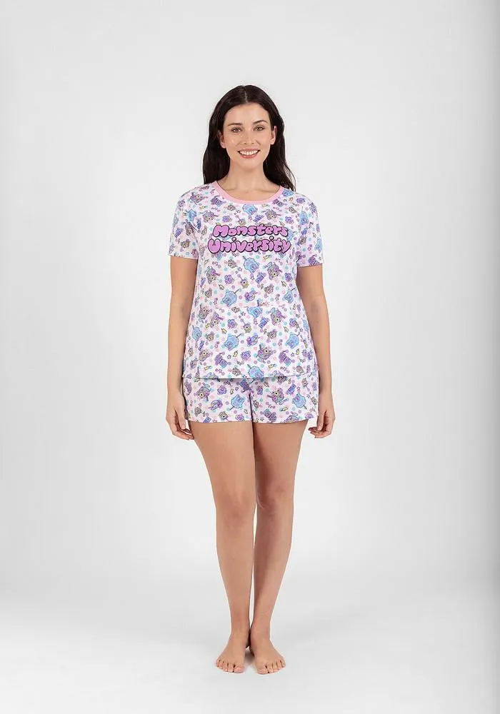 PIJAMA SHORT DISNEY MUJER ALGODÓN ROSADO - D7049