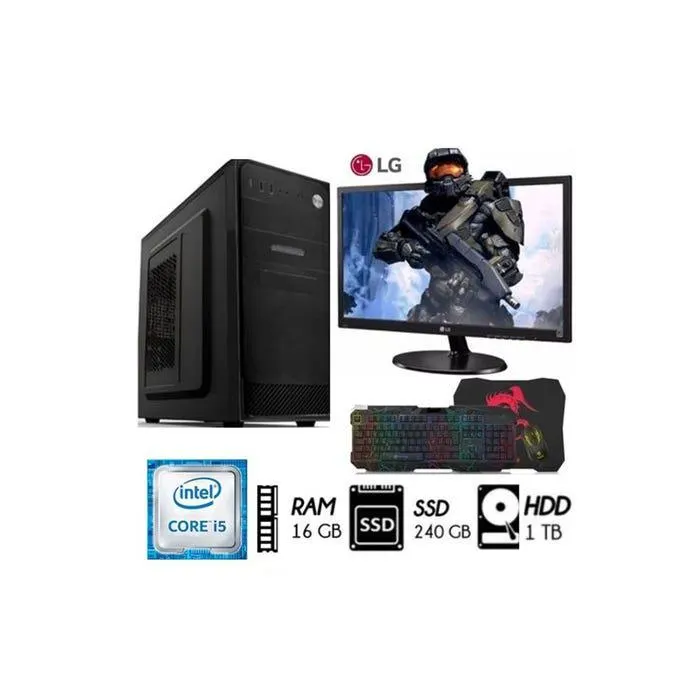 Desktop 19" Free Dos Intel Core i5 16GB 1TB+SSD 240GB SGMP94