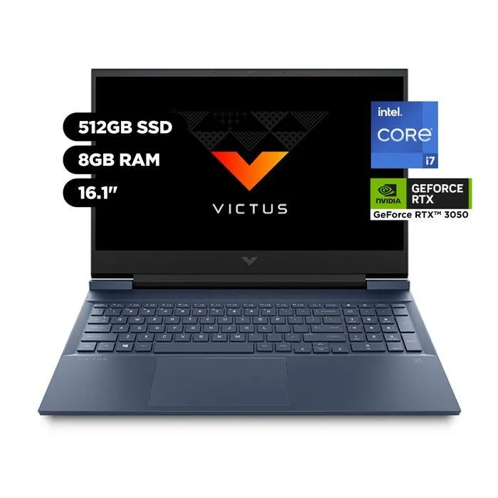 Laptop Gamer HP Victus 16.1" Windows 11 Intel Core i7 8GB 512GB NVIDIA RTX 3050 16-D0523LA
