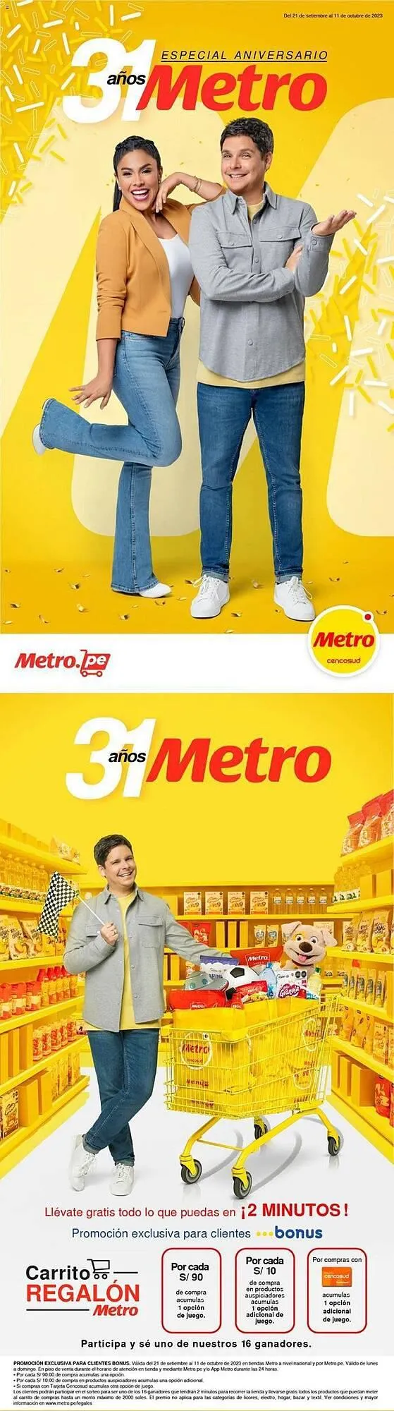 Catalogo de Catálogo Metro 21 de setiembre al 11 de octubre 2023 - Pag 1