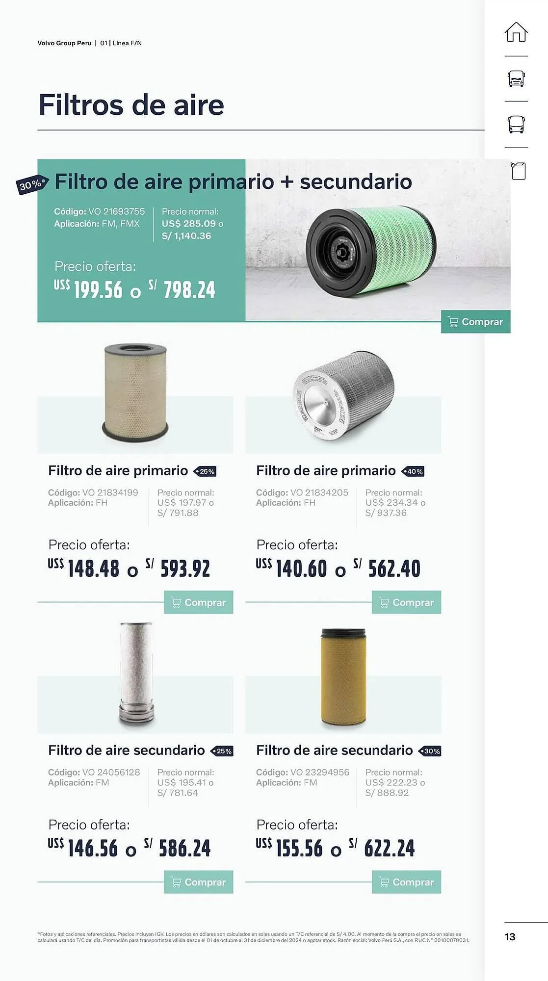 Catalogo de Catálogo Volvo 29 de octubre al 31 de diciembre 2024 - Pag 13