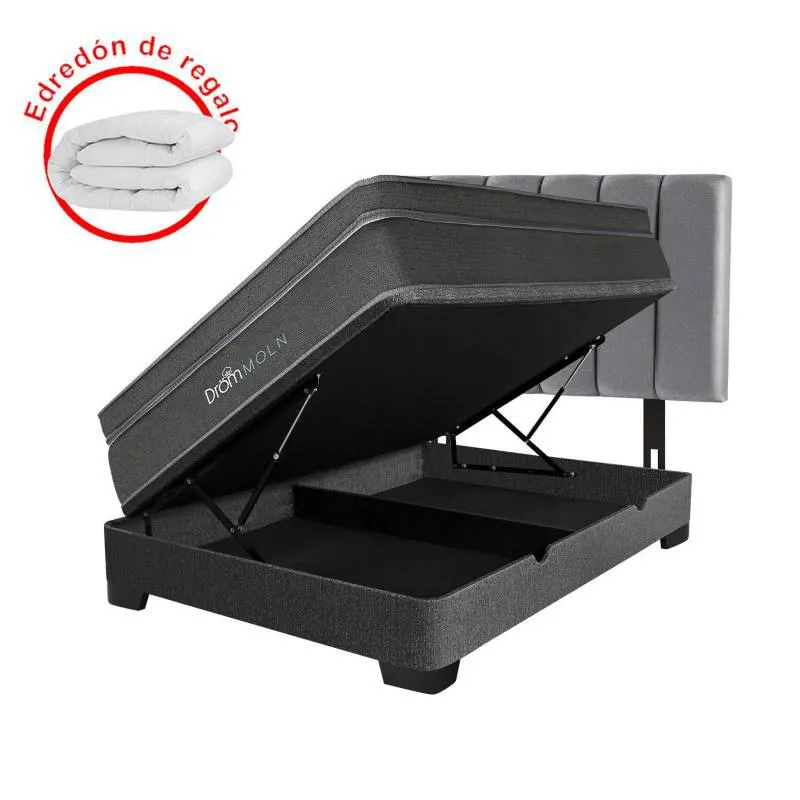 Dormitorio Boxet Moln 2 Plz + 2 Almohadas Viscoelásticas + Protector