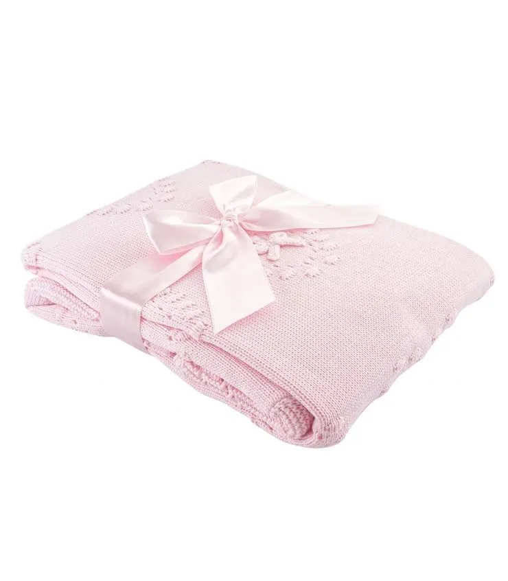 Colcha Tejida con Forro de 100% Algodón | Corazón