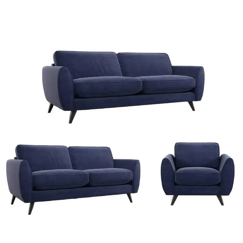 Juego de Sala 3 2 1 Dive Azul Cobalto