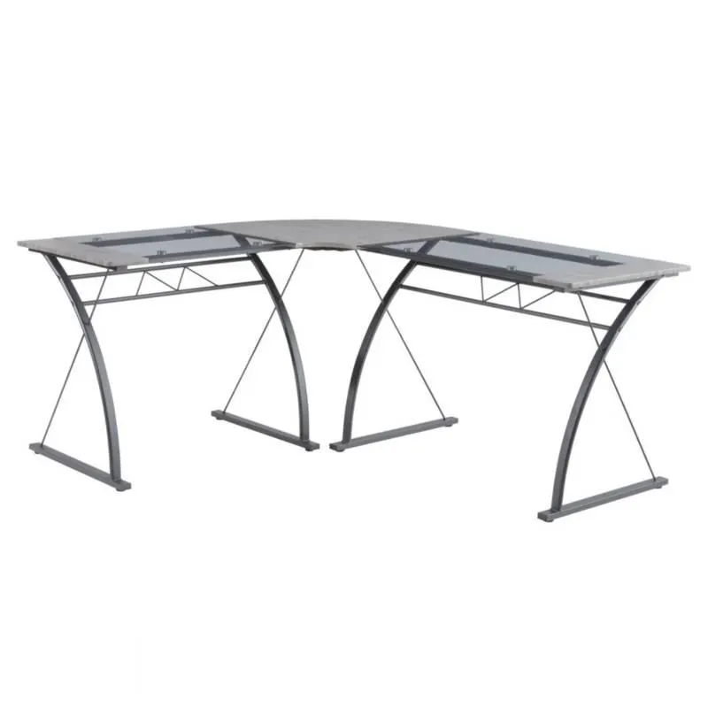 Escritorio de Oficina en L vidrio Lyon