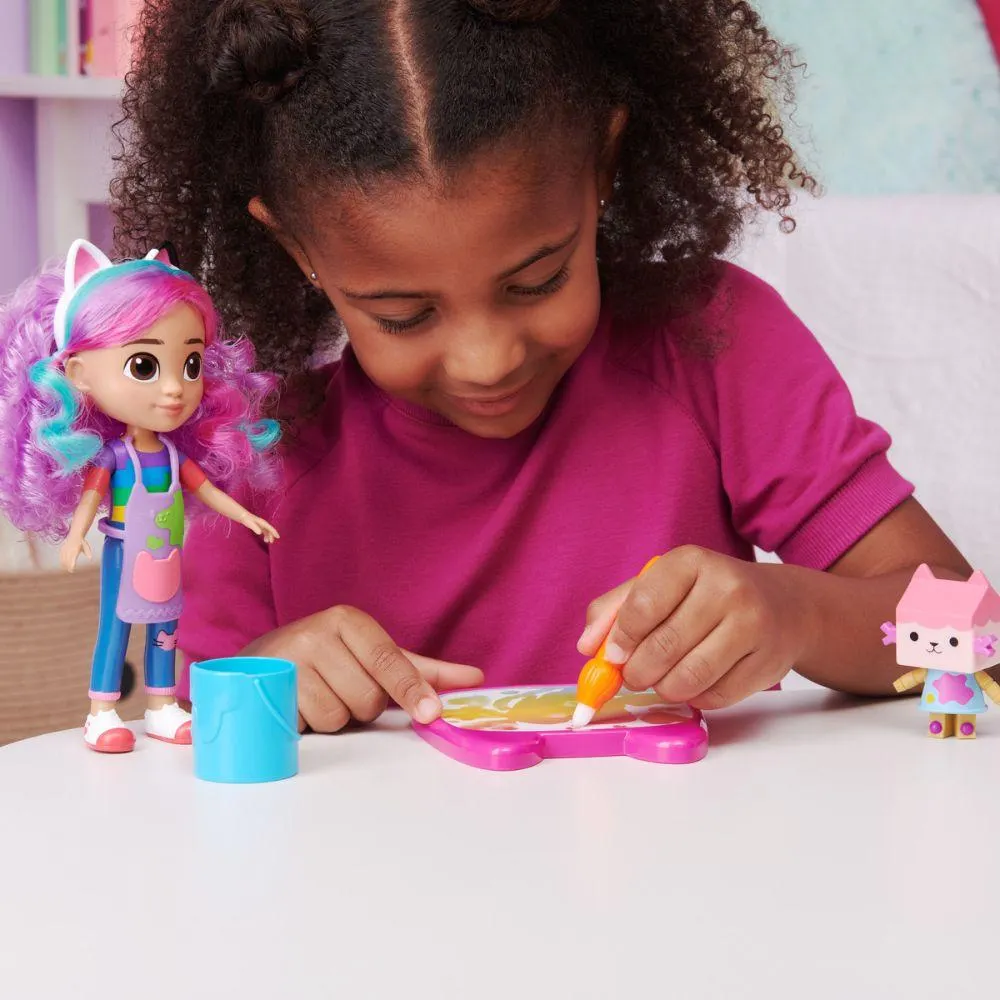 GABBY'S DOLLHOUSE SET DE JUEGO DE PINTURA ARCOIRIS