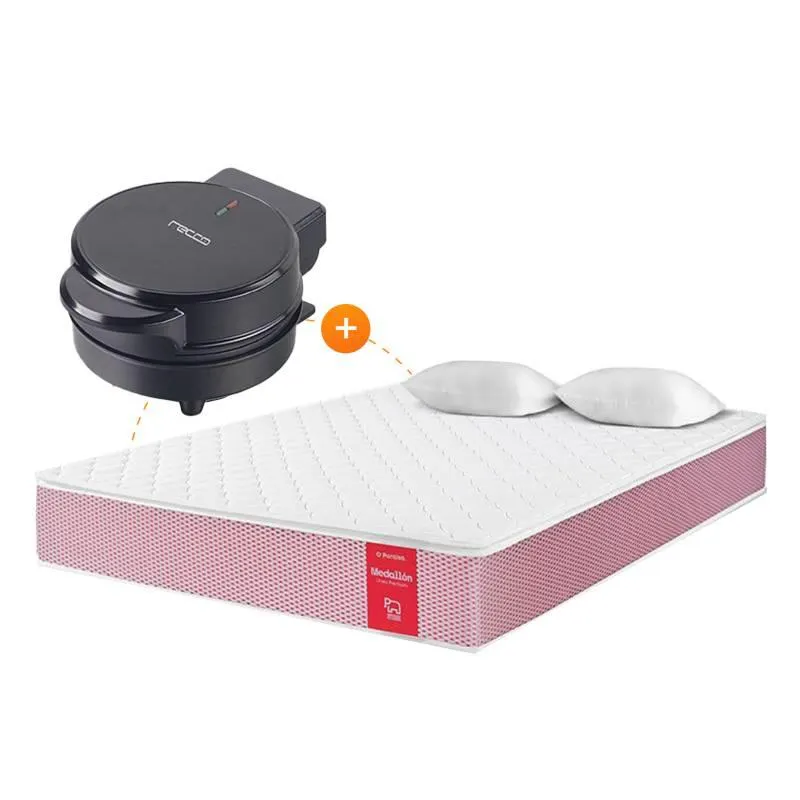 Colchón Medallon Ergo One Side 2 Plazas + Waflera