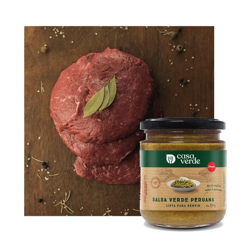 Pack Bisteck de res x 450 gr + Salsa verde x 330 gr