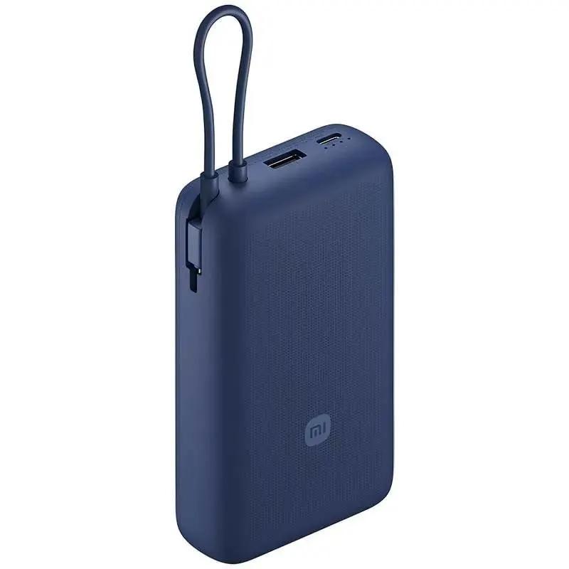 Power Bank Xiaomi 20000mah 33w Carga Rapida cable Integrado - Azul